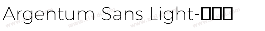 Argentum Sans Light字体转换